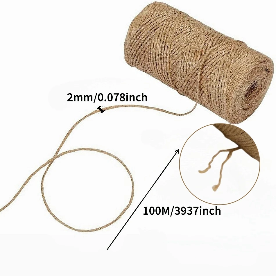 天然ジュート麻ひも 1mm 2mm 10M-200M ロステ - Natural Florist Supply のレビューと価格