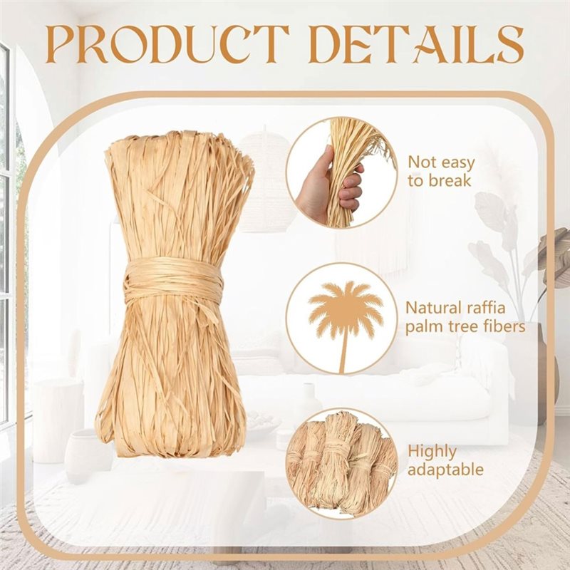【家庭用品】花屋用品用 天然ラフィアストロー 1000G 花 - Natural Florist Supply のレビューと価格