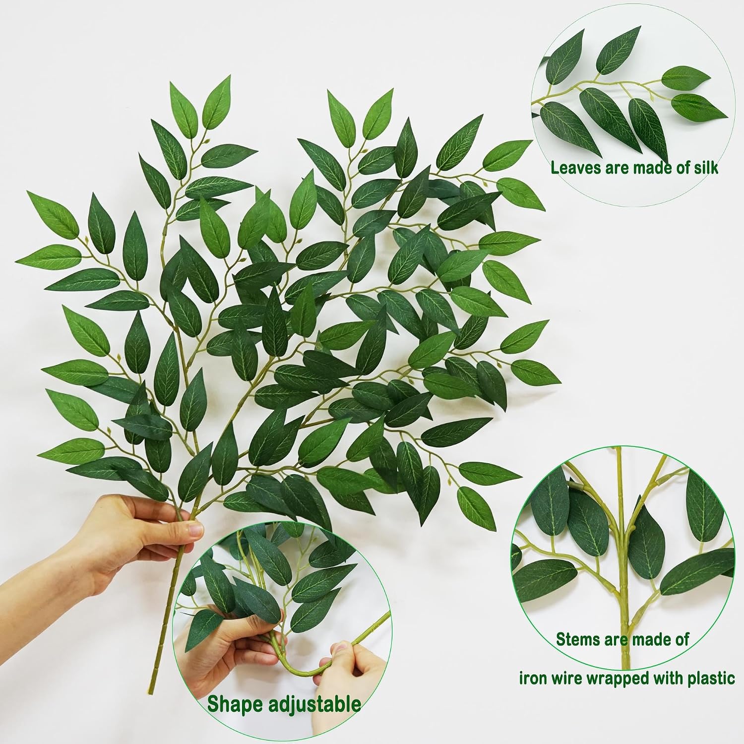 130本入り 68CM 人工イタリアンラスカス スミラックス - Ruscus Stem Faux のレビューと価格